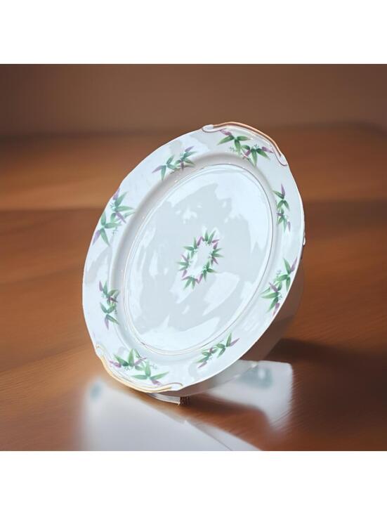 Other - Harmony House Green Lavender Bamboo Mandarin Oval Serving Platter 11.75” Japan